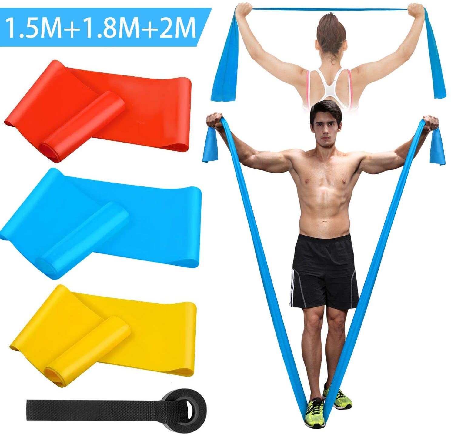 Crossfit Training Gear - Pita Kebugaran Elastis 3 Buah Pita