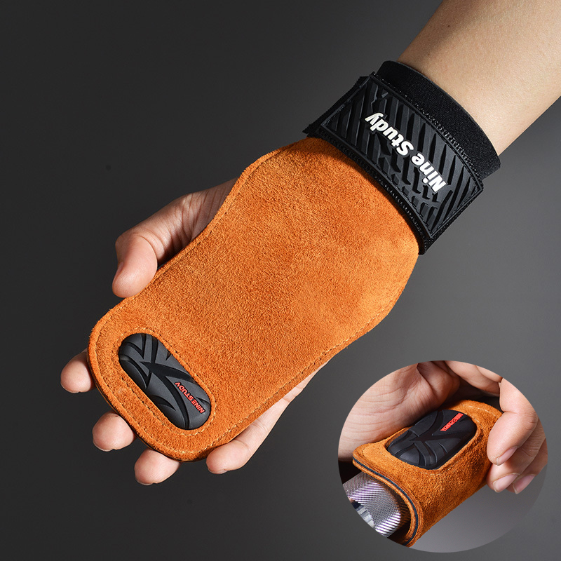 Crossfit Training Gear - Sarung tangan olahraga kulit sapi, sarung