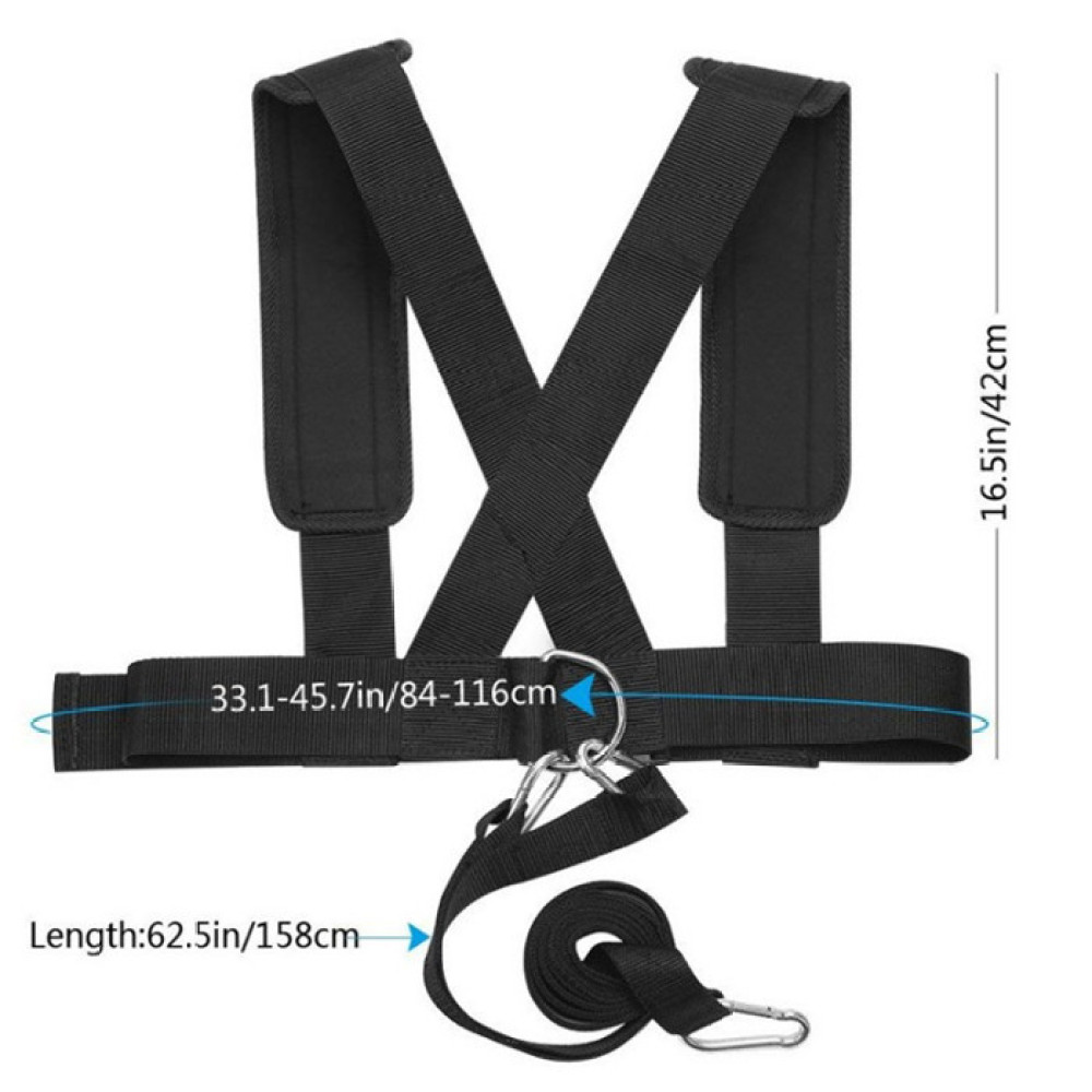Crossfit Training Gear - Rompi Harness Sled untuk Latihan Ketahanan,