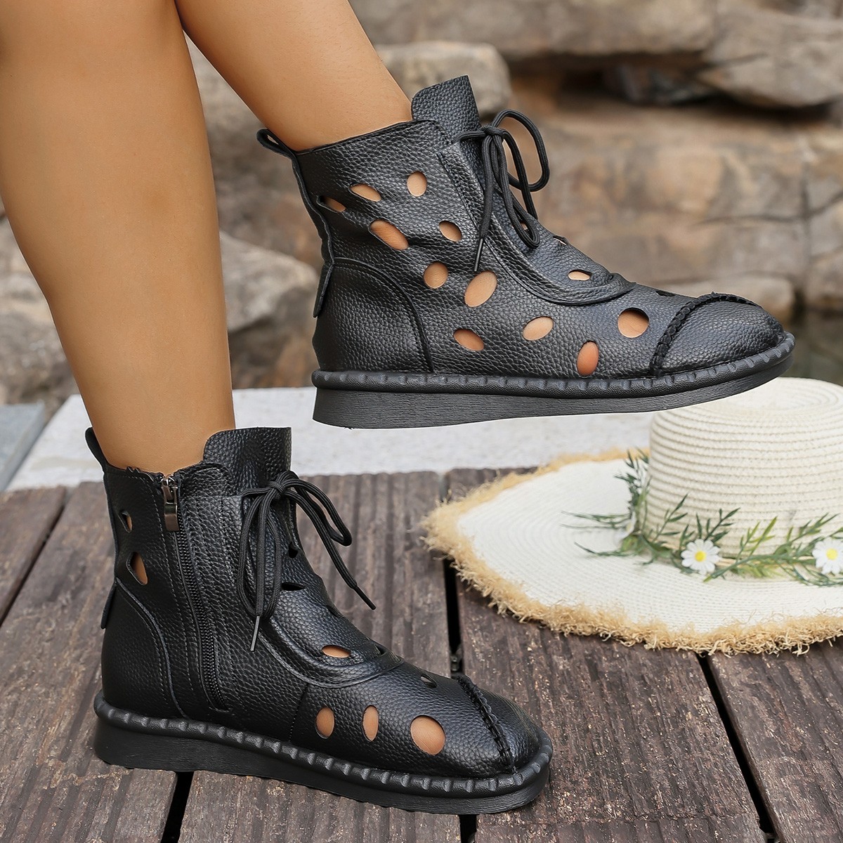 Sepatu Bot Vintage Berlubang B - Crossfit Outfit ulasan dan harga