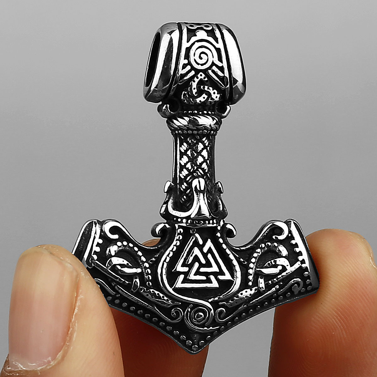 Kalung Liontin Rune Viking Baj - Battle Rope Anchor ulasan dan harga